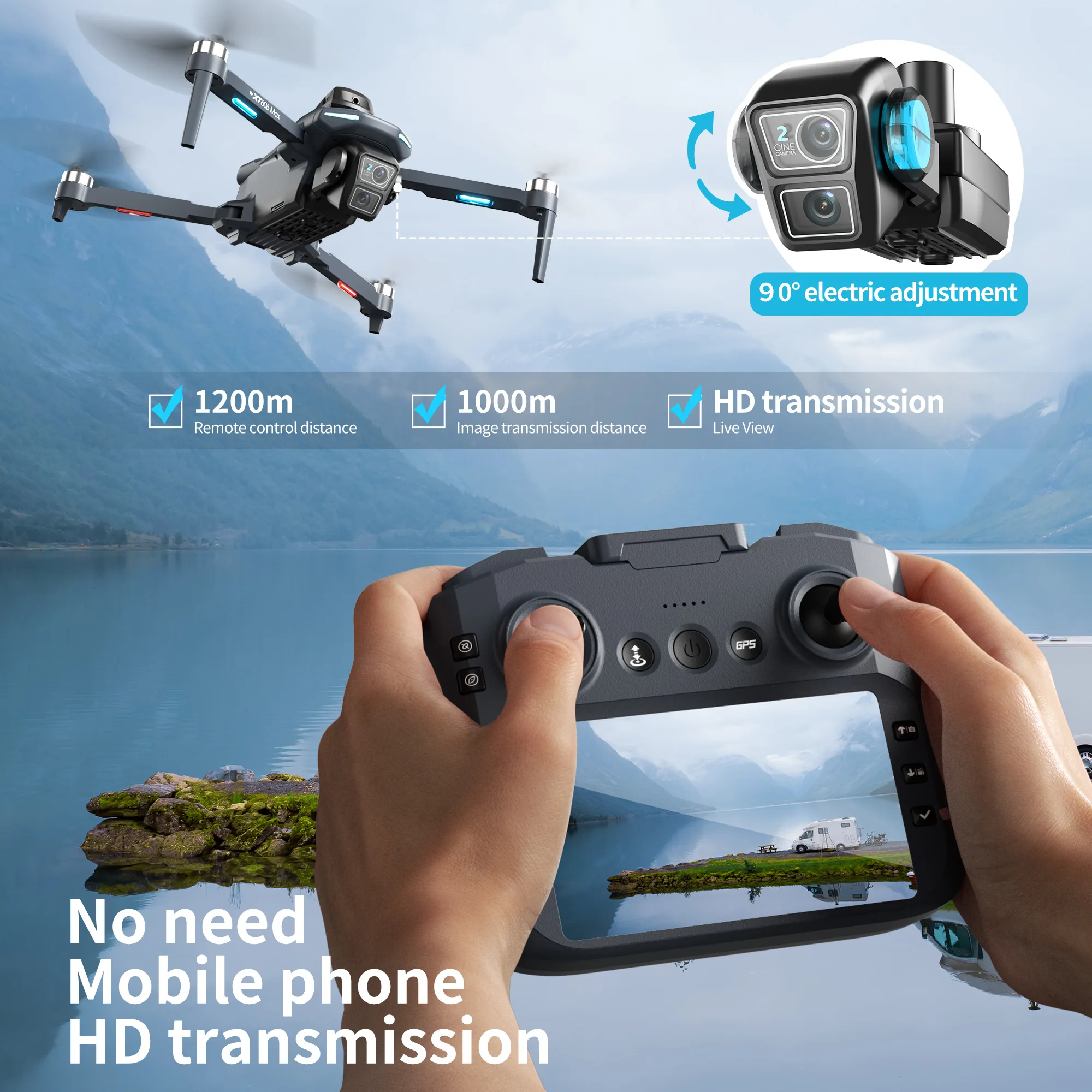 Drone GPS Originale XT606 MAX  - Drone Photogrammetry recensione e prezzo